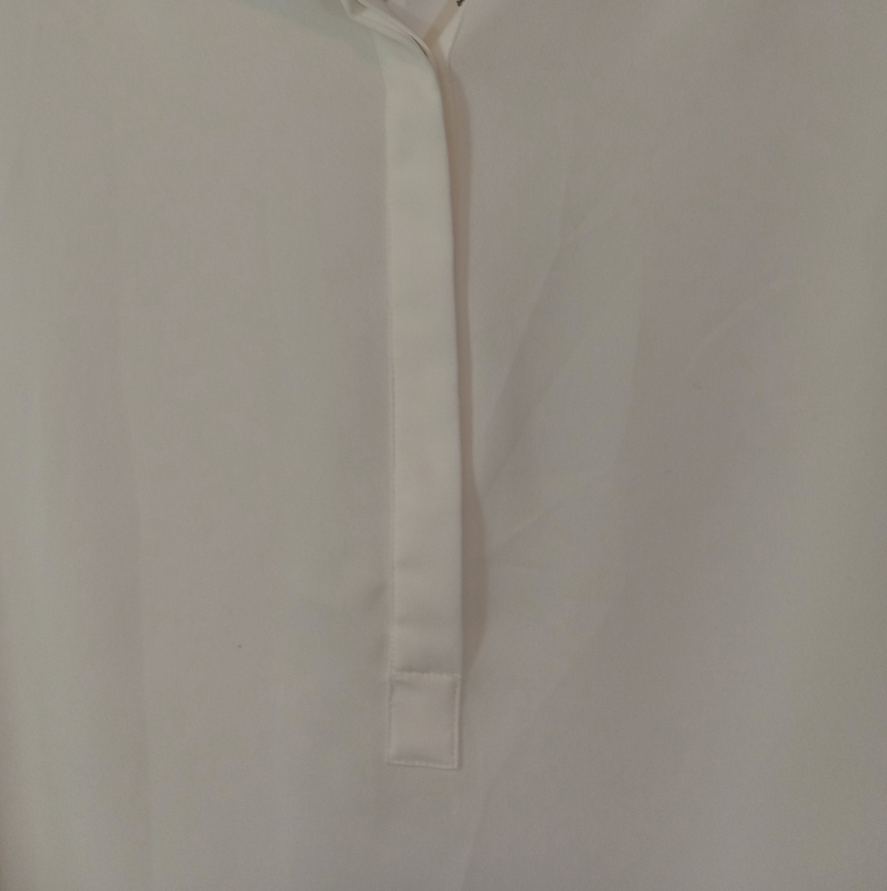 J Crew Long Sleeve Shirt Top Ivory Medium Tunic Sheer Loose Fit New Hi Low - Picture 9 of 15